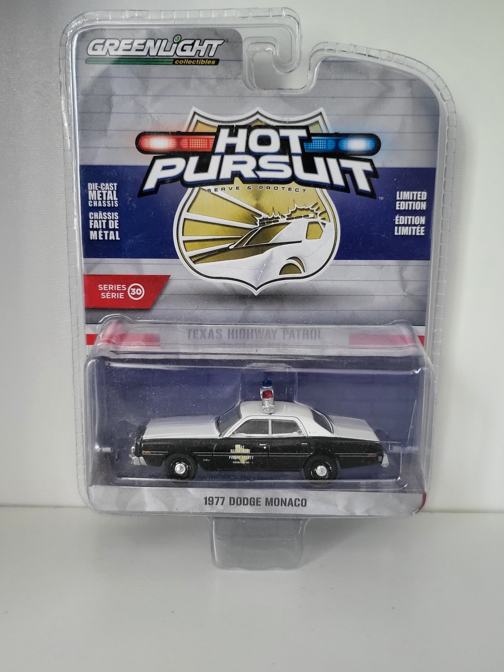 Hot Pursuit 1977 Dodge Monaco Texas Highway Patrol - Black/White